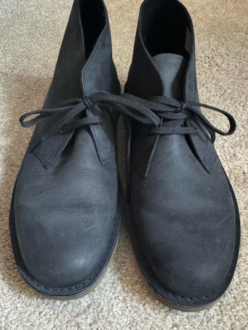 Clarks Men's Black Suede Chukka Boots - Picture 1 of 7
